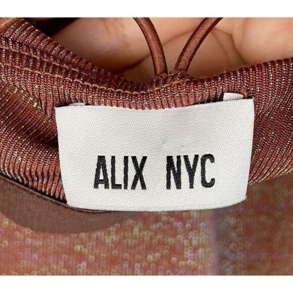 ALIX NYC Shiloh Halter Dress in Iridescent Copper medium - Picture 11 of 12
